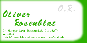 oliver rosenblat business card